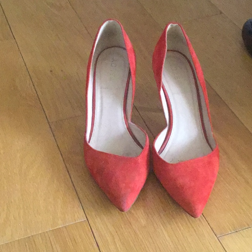 J. Crew Colette heel red suede
